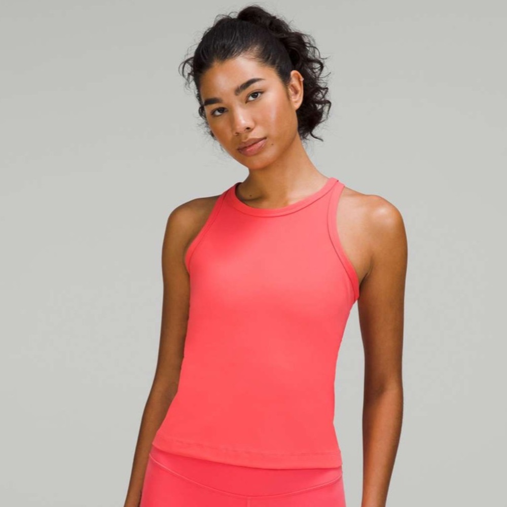 Lululemon Align Waist-Length Racerback Tank Top in Pale Raspberry